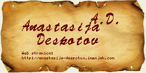 Anastasija Despotov vizit kartica